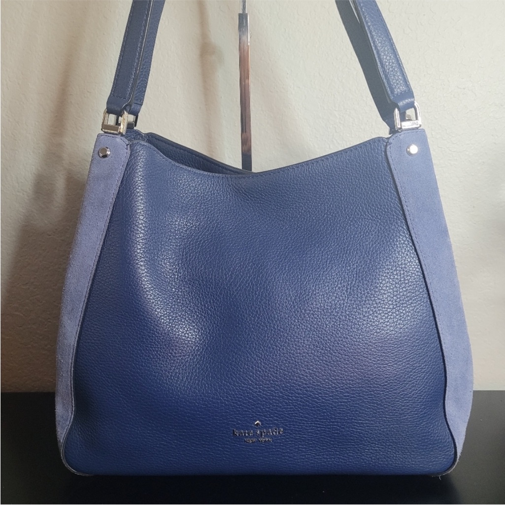 Euc Kate Spade Leila Triple Compartment LeatherSuede Shoulder Bag